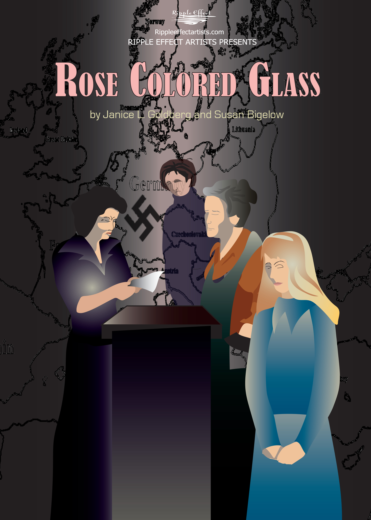Rose Colored Glass Postcard